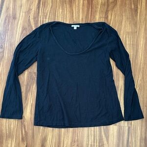 James Perse scoop neck long sleeve shirt
